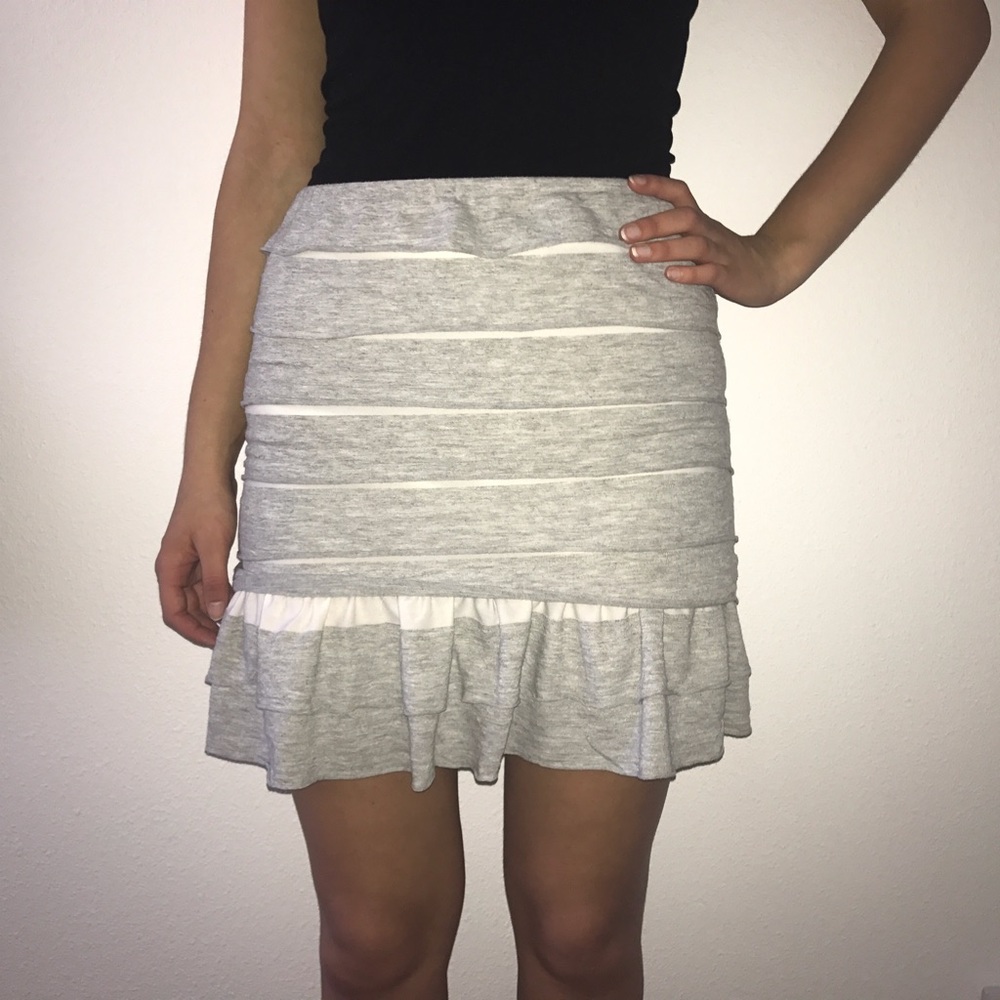 Grey and White Layered Skirt!