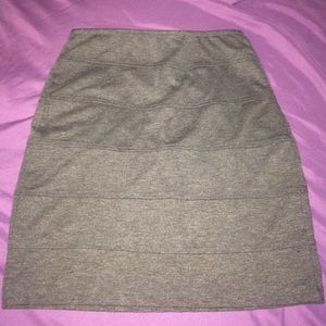 tight gray skirt