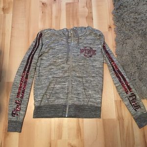 Victoria's Secret Pink Bling Zip-up Sweatshirt