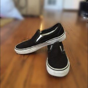 Slide on black vans