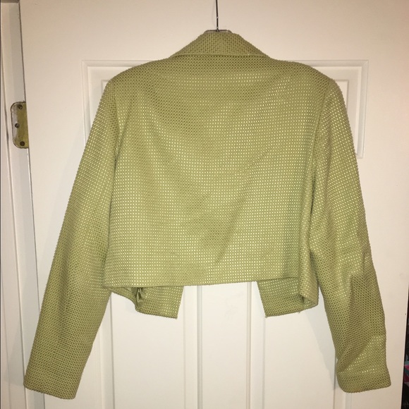 Doncaster light green checked cropped blazer - Picture 2 of 2