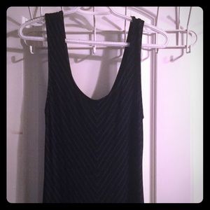 Floor length black maxi dress