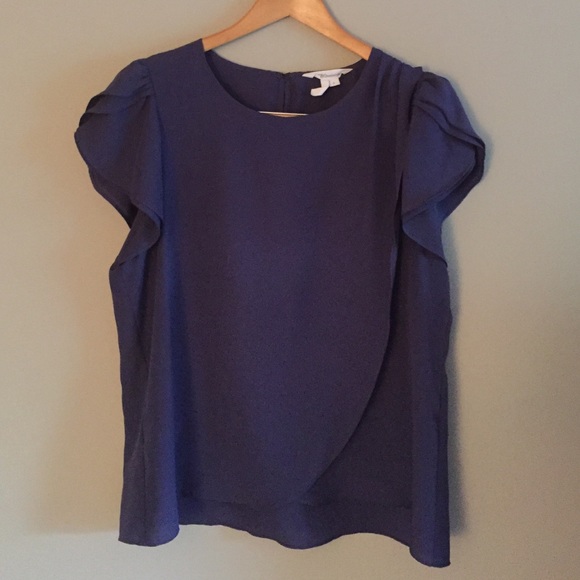 Purple Ruffle Sleeve Top