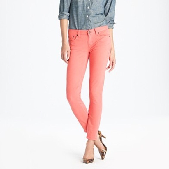 Coral Matchstick J Crew denim