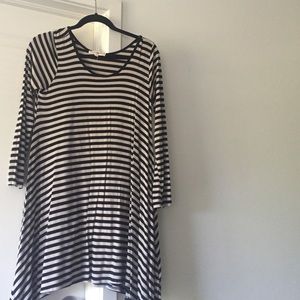 altar'd state black & white stripe dress