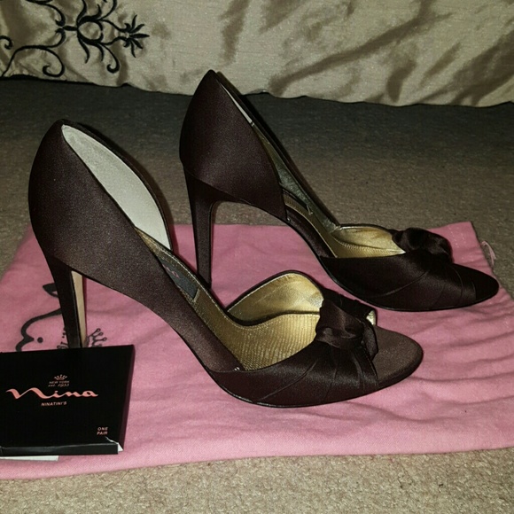 Nina Chocolate Brown Heels