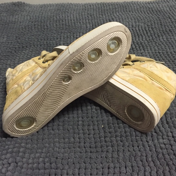 Coach high sneakers yellow SZ 5.5 - Picture 3 of 4