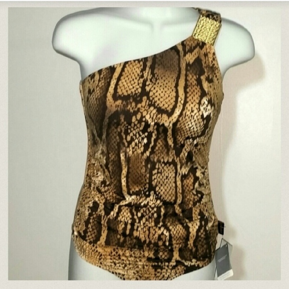 🇧🇷🆕️Brazilian One shoulder Snake print Bodysuit