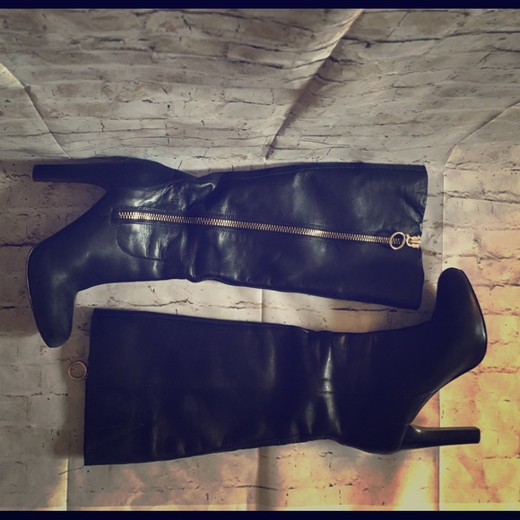 INC Black zipper tall boots size 7