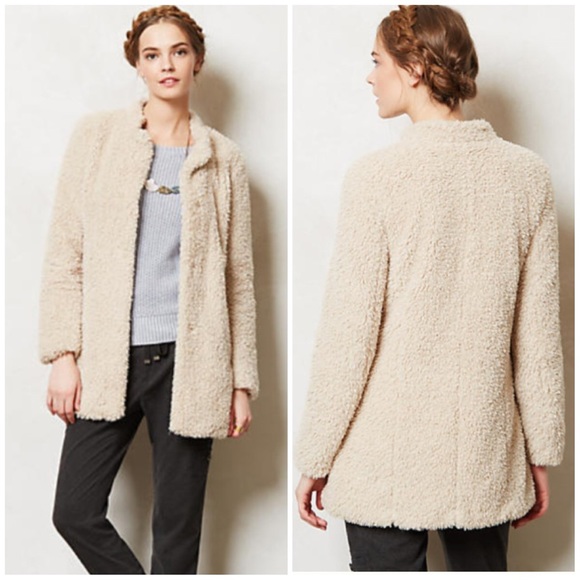 Anthropologie Jackets & Blazers - Anthropologie Elevenses Lumi Sherpa Faux Fur Coat