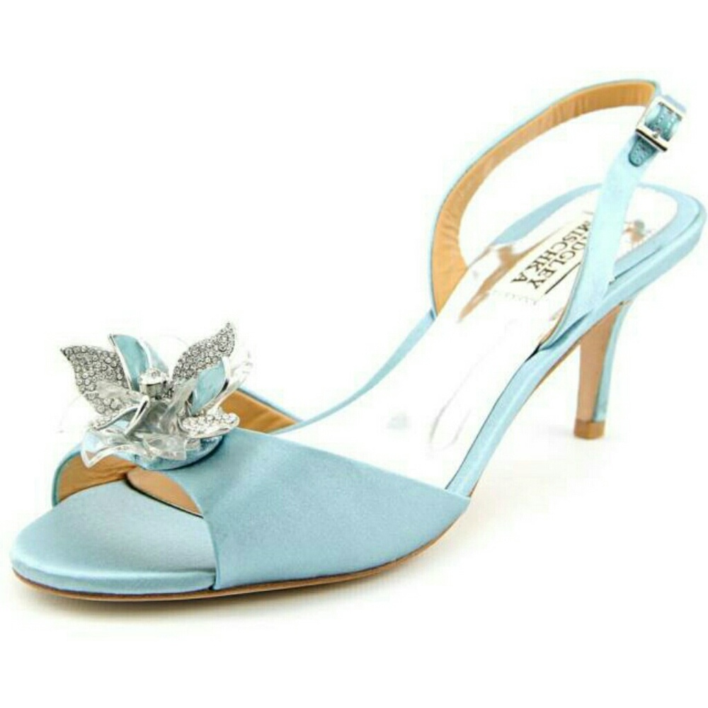 New Designer Badgley Mischka Clare Heel 6.5 Blue