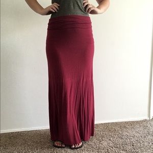 Red Maxi Skirt