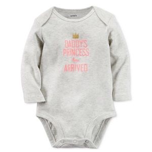 Carter's baby girl long sleeved bodysuit