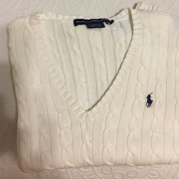 Polo cable knit v next sweater! Fits medium!
