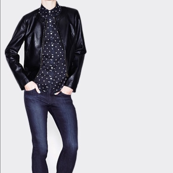 Uniqlo black leather jacket