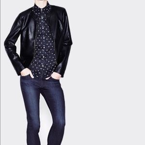 Uniqlo black leather jacket