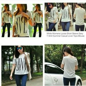 OFF SHOULDER LOVE  T-SHIRT + G-STRING