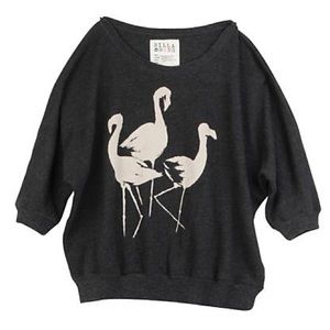 ❁∙Charcoal Grey Short Sleeve Batwing Sweatshirt∙❁