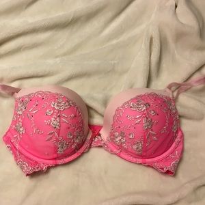 Victoria's Secret hot pink push up bra