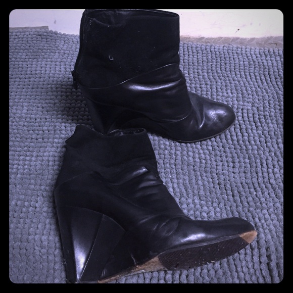 Costume national leather ankle booties SZ 6.5