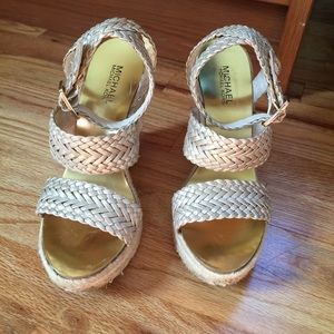Michael Kors Light gold metallic espadrilles