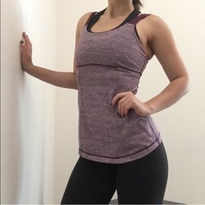 Lululemon Strappy Tank Heathered Purple