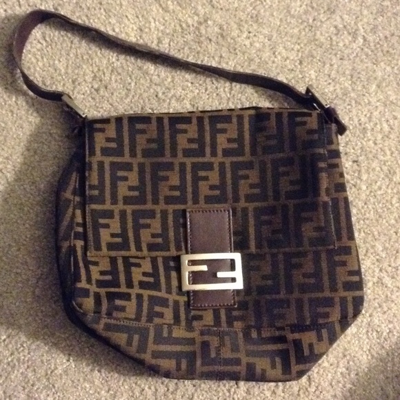 Fendi Zucca canvas shoulder bag