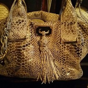 Elliott lucca snake skin purse