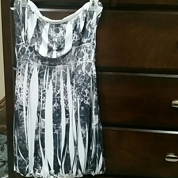Chesley halter balloon dress with tie back.