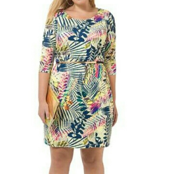 Triste Amazon Printed Shift Dress size 5x (30-32)