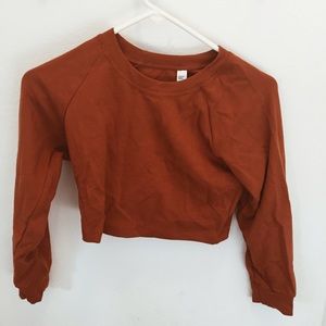 American apparel cotton spandex jersey crop top