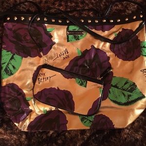 Betsey Johnson floral tote.