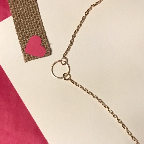 Gold Circle Necklace Gift Minimalist Jewelry - Picture 2 of 4