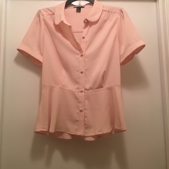 Peplum peach top