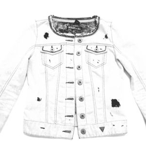 GUESS LIGHT GREY DENIM JACKET