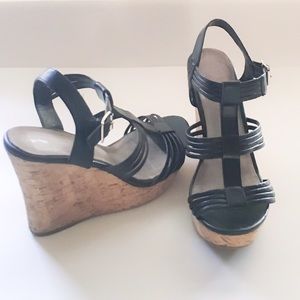 Black Aldo Wedges