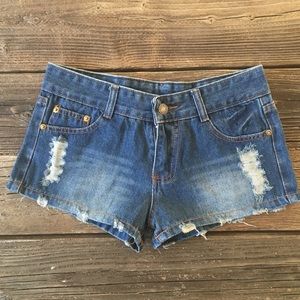 Denim shorts
