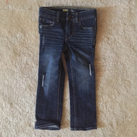 Levis slim straight distressed size 2T jeans