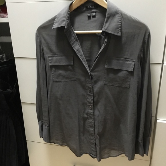 Theory button down blouse