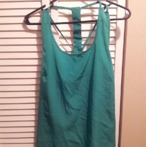 Green razor back tank