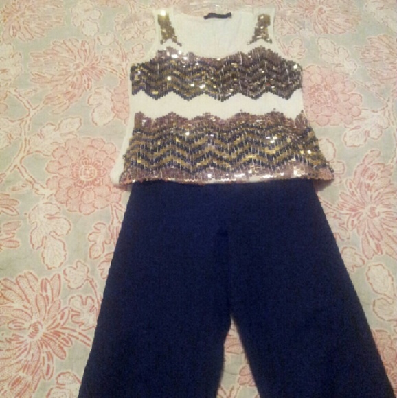 Express sequined tank top - Picture 2 of 2