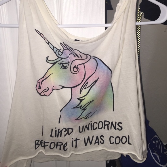 Forever 21 Tops - Unicorn croptop tank