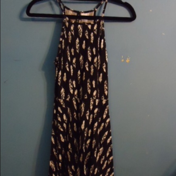 Feather printed dress