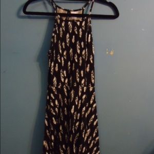 Feather printed dress