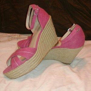Pink and Tan Wedges
