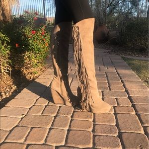 Steve Madden badgess fringe boots