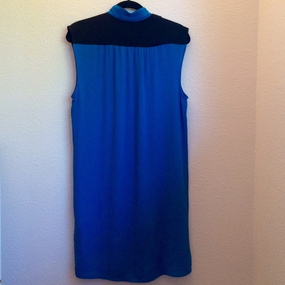 Silence + Noise retro blue and black dress - Picture 3 of 4