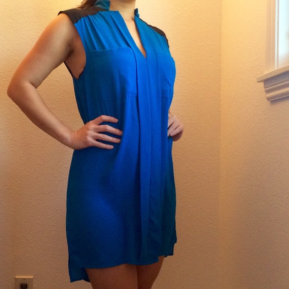 Silence + Noise retro blue and black dress - Picture 4 of 4