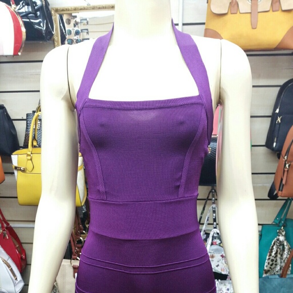 Bebe halter bandage dress