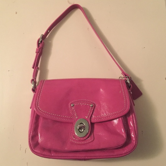 Pink coach patent bag